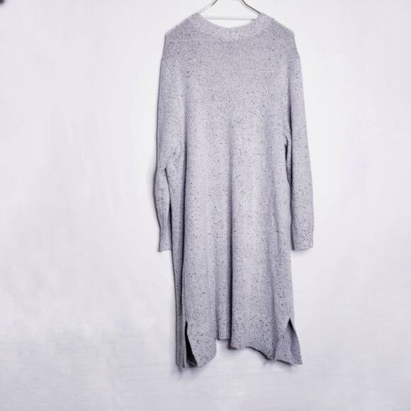 Lane Bryant Taupe Sequined Long Line Cardigan Sweater Duster Women's Size 14/16 - Picture 5 of 8